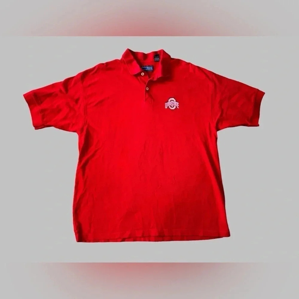 Vintage Ohio State Buckeyes Crable Sportswear Polo T Shirt Men Size XL